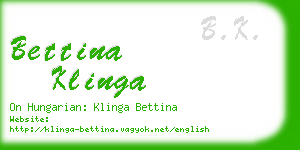 bettina klinga business card